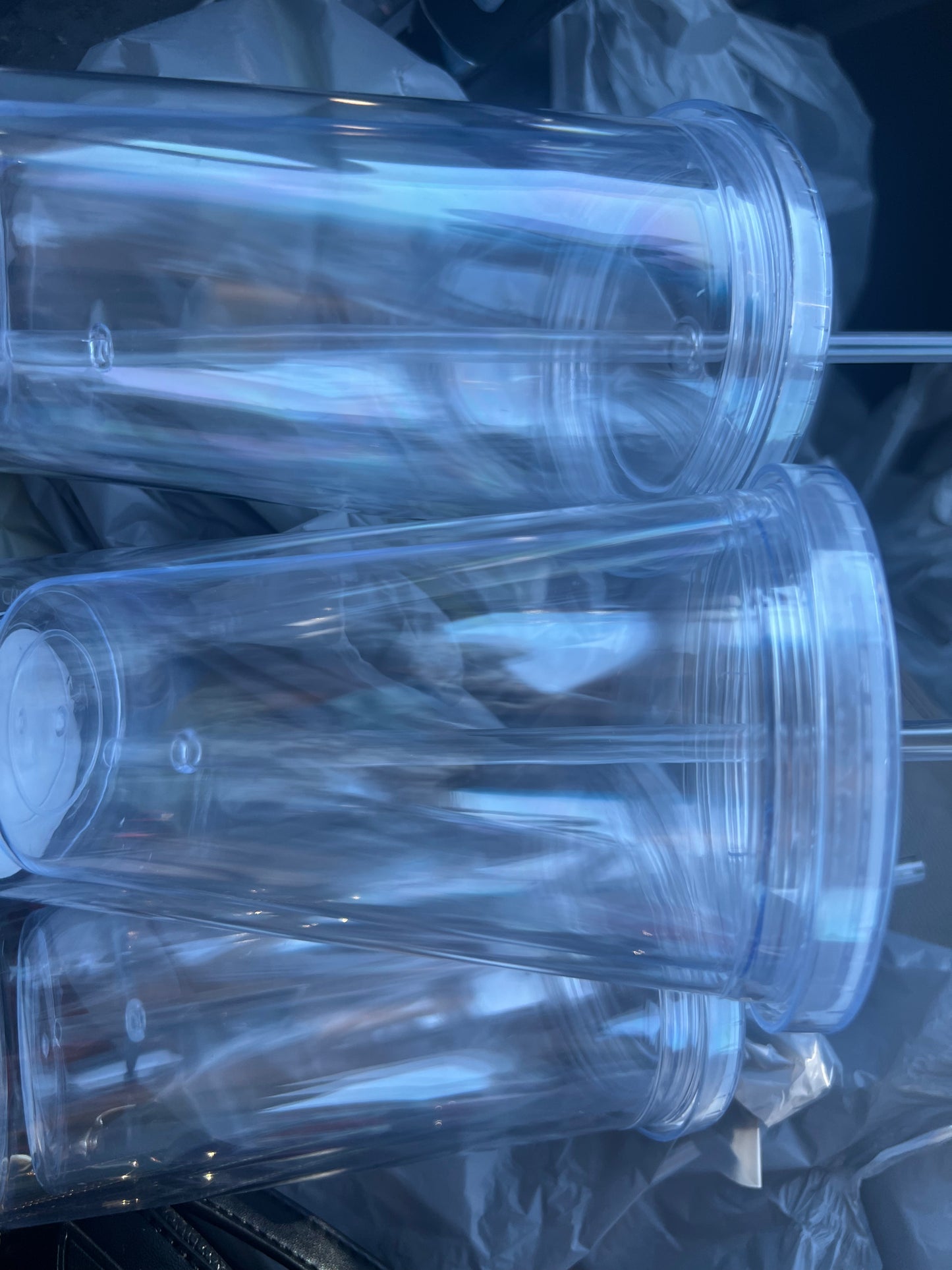 Clear Plastic Cup with Straw